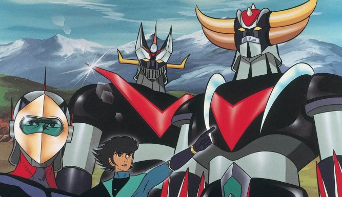 Goldorak, Getter Robot G et Great Mazinger contre le Dragosaure