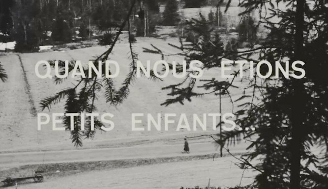 Quand nous étions petits enfants
